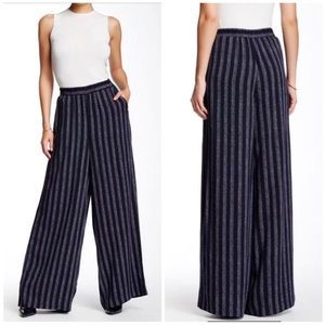 Cupcakes & Cashmere Bianca Wide Leg Pants Stripe L